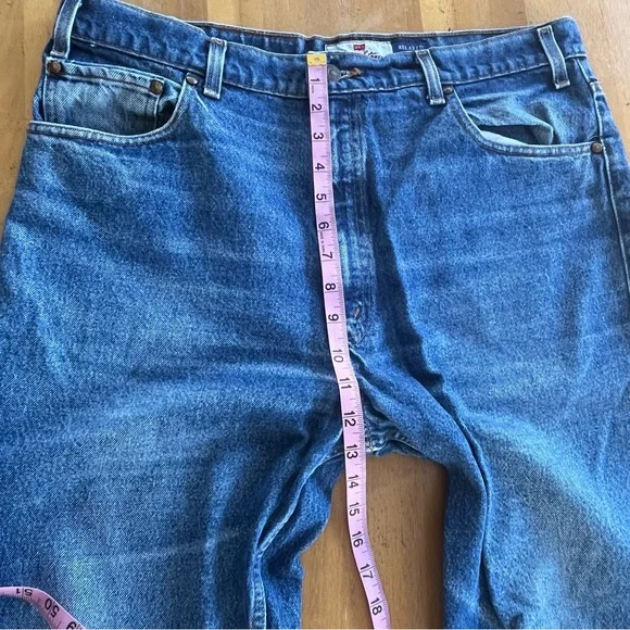 Vintage Levi's Orange Tab 540 Relaxed Fit Faded Dad Jeans Blue Wash Baggy 37x29